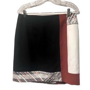 WHBM PATTERN BROWN & BLACK MINI SKIRT